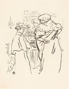 Two Women before a Mirror. Creator: Henri de Toulouse-Lautrec