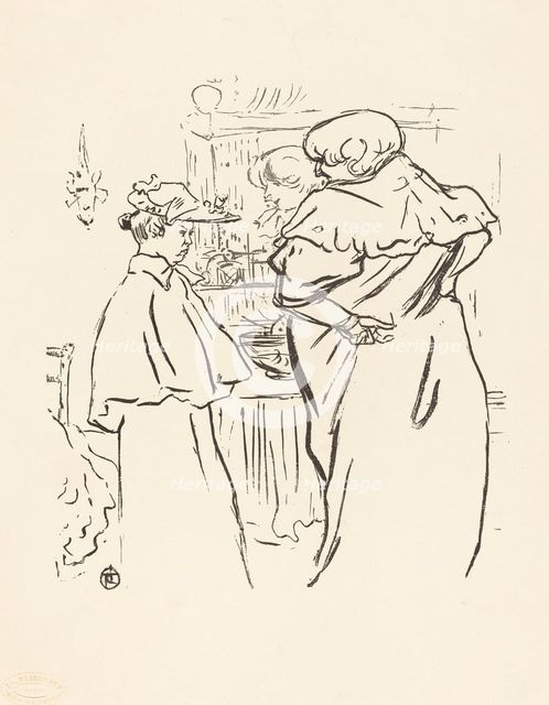 Two Women before a Mirror. Creator: Henri de Toulouse-Lautrec.