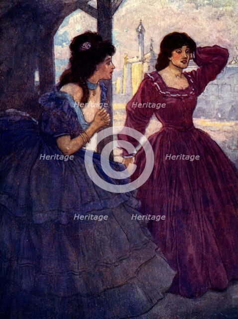 Two women, c16th century. Artist: Unknown