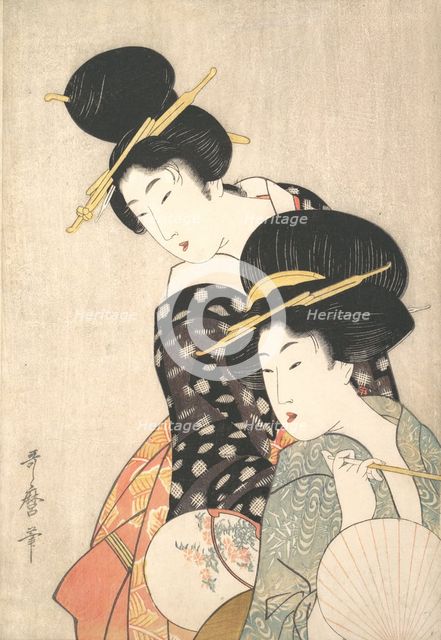 Two Women, ca. 1790. Creator: Kitagawa Utamaro.
