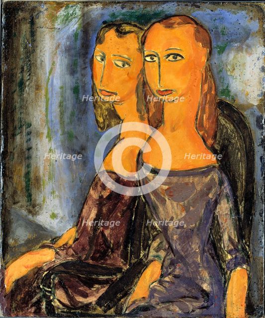 Two Women, ca. 1926. Creator: Alfred Henry Maurer.