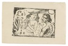 Two Women Chattering, headpiece for Le Sourire, 1900. Creator: Paul Gauguin