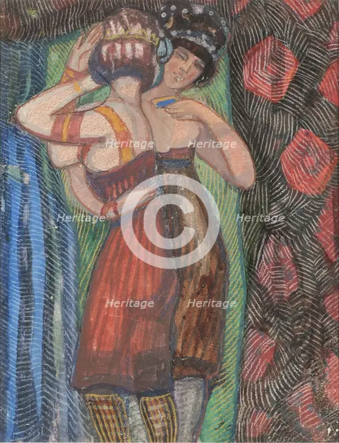 Two women. Creator: Sudeykin, Sergei Yurievich (1882-1946).