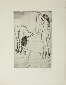 Two Women Drying Themselves, 1895. Creator: Suzanne Valadon