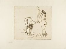 Two Women Drying Themselves, 1896. Creator: Suzanne Valadon
