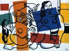 Two Women Holding Flowers 1954. Creator: Fernand Leger