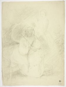 Two Women in a Park, n.d. Creator: Frank Stone