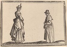 Two Women in Profile, 1621. Creator: Edouard Eckman
