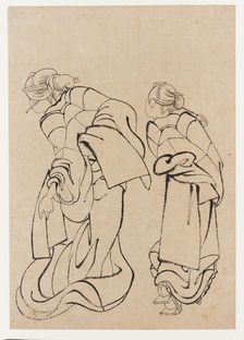 Two women, late 18th-early 19th century. Creator: Hokusai