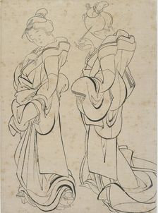 Two women, late 18th-early 19th century. Creator: Hokusai