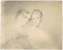 Two Women [recto], c. 1830-1850. Creator: Seth Wells Cheney