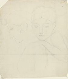 Two Women's Heads. Creator: John Flaxman