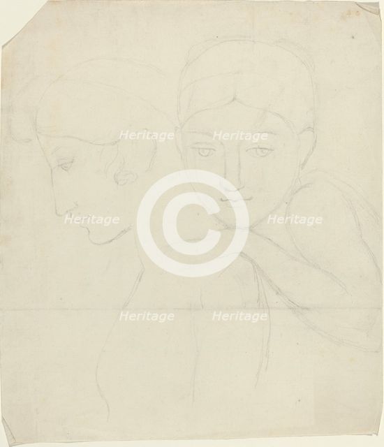 Two Women's Heads. Creator: John Flaxman.