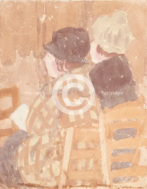 'Two women seated in church', 1896-1939. Creator: Gwendolen Mary John.