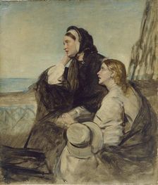 Two Women seated on Deck, late 19th century. Artist: Thomas Alexander Ferguson Graham