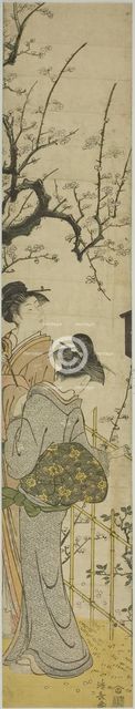 Two Women Viewing Plum Blossoms, c. 1784. Creator: Torii Kiyonaga.