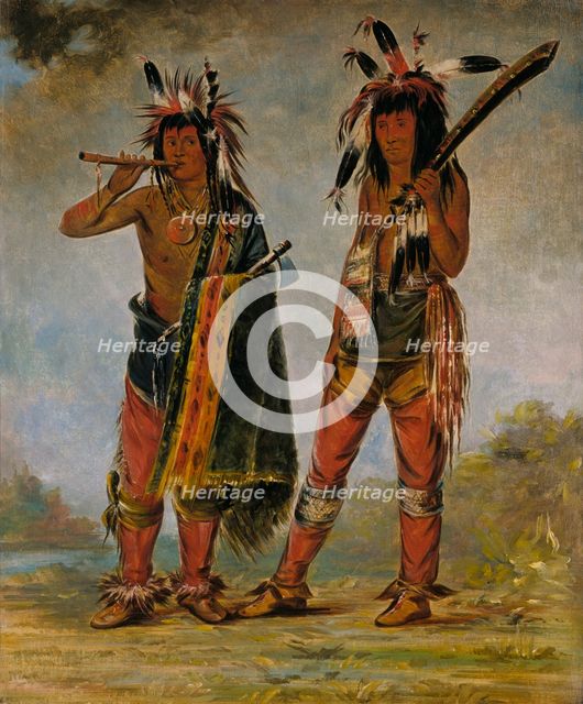 Two Young Men, 1835 or 1836. Creator: George Catlin.