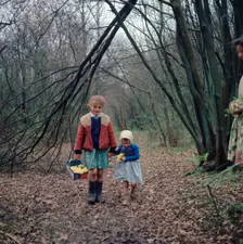 Two young gipsy girls, members of the Vincent family, Charlwood, Newdigate area, Surrey, 1964