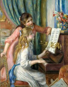 Two Young Girls at the Piano, 1892. Creator: Pierre-Auguste Renoir