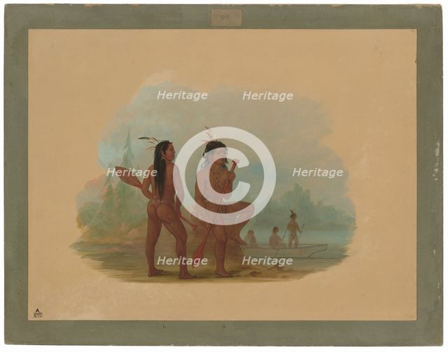 Two Young Hyda Men, 1855/1869. Creator: George Catlin.