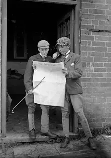 Two young horsemen, Farnborough, Warwickshire, 1902. Artist: A Newton