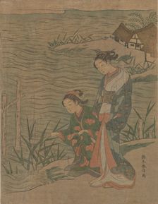 Two Young Ladies at the Shore, ca. 1768., ca. 1768. Creator: Suzuki Harunobu