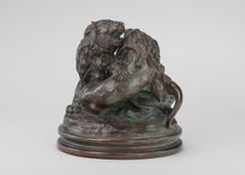 Two Young Lions, model 1832/1838, cast by 1873. Creator: Antoine-Louis Barye