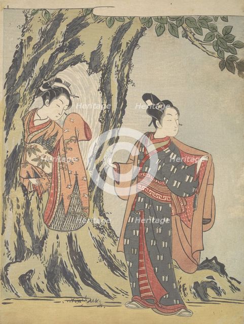 Two Young People, 1725-1770., 1725-1770. Creator: Suzuki Harunobu.