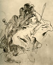 Two Young Women mid 18th century, (1928). Artist: Giovanni Battista Tiepolo