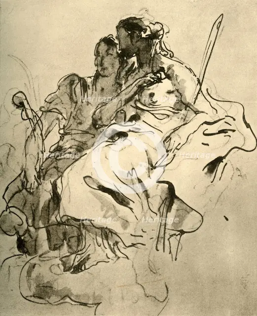 'Two Young Women', mid 18th century, (1928). Artist: Giovanni Battista Tiepolo.