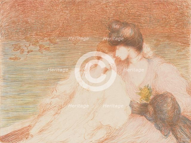 Two Young Women in a Boat (Deux jeunes femmes dans une barque), .