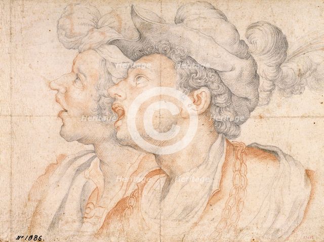 Two Youths' Heads, ca 1590. Artist: Procaccini, Camillo (1561-1629)