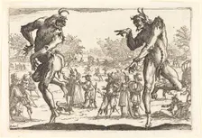 Two Zanni, c. 1616. Creator: Jacques Callot