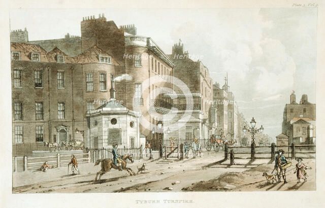 Tyburn Turnpike, Paddington, London, 1813. Artist: Unknown