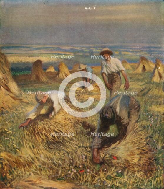 'Tying the Sheaves', 1902, (1923).  Artist: George Clausen.