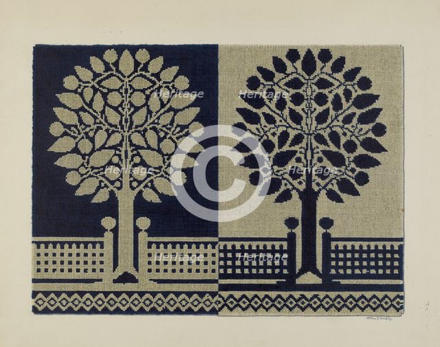 Tyler Coverlet, 1935/1942. Creator: Merkley, Arthur G..