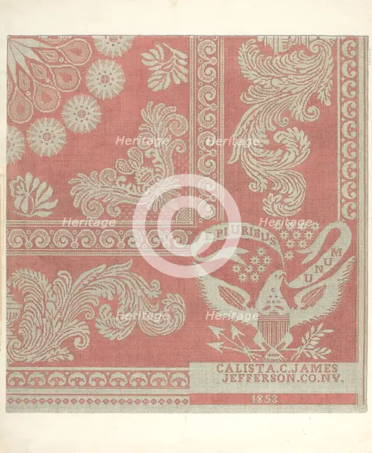 Tyler Coverlet, c. 1941. Creator: Merkley, Arthur G..