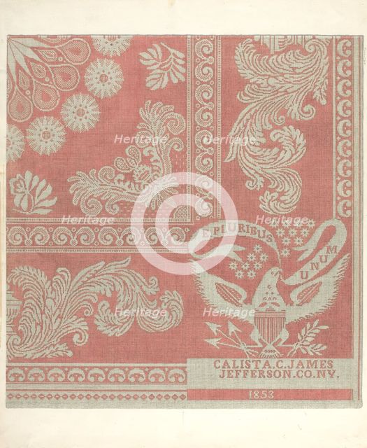 Tyler Coverlet, c. 1941. Creator: Merkley, Arthur G..