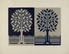Tyler Coverlet, c. 1941. Creator: Merkley, Arthur G.