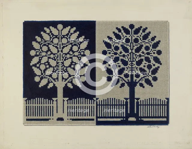 Tyler Coverlet, c. 1941. Creator: Merkley, Arthur G..
