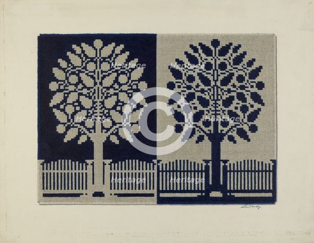 Tyler Coverlet, c. 1941. Creator: Merkley, Arthur G..