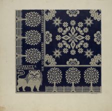 Tyler Coverlet, c. 1941. Creator: Merkley, Arthur G.