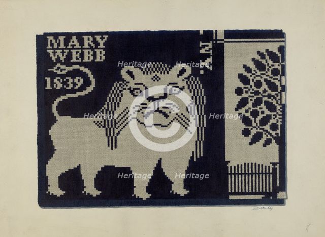 Tyler Coverlet, c. 1942. Creator: Merkley, Arthur G..