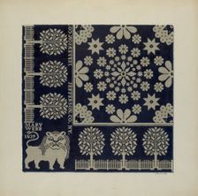 Tyler Coverlet, c. 1942. Creator: Merkley, Arthur G.