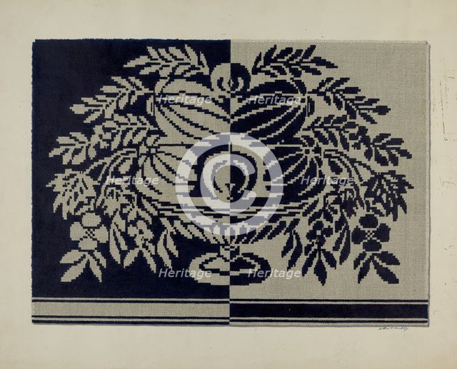 Tyler Coverlet, c. 1942. Creator: Merkley, Arthur G..
