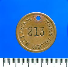 Tymawr Colliery, lamp check (brass), c1947. Creator: Unknown