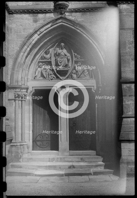 Tympanum, St Augustine's Church, Front Street, Alston, Cumbria, c1955-c1980. Creator: Ursula Clark.