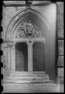 Tympanum, St Augustine's Church, Front Street, Alston, Cumbria, c1955-c1980. Creator: Ursula Clark