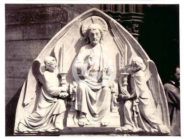 Tympanum, Strasbourg Cathedral, c. 1863. Creator: Charles Marville (French, 1816-1879).