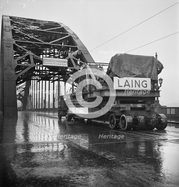Tyne Bridge, Newcastle upon Tyne, 11/1949. Creator: John Laing plc.